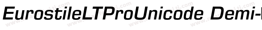 EurostileLTProUnicode Demi字体转换